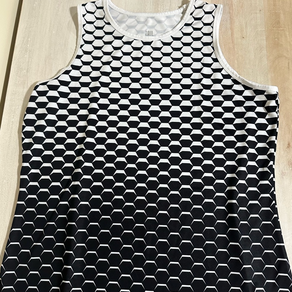 Tail Joely Tank Optical in black and white geometric print